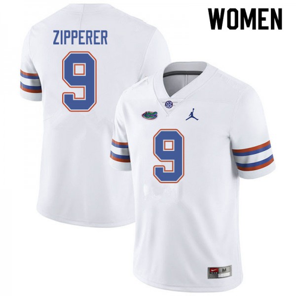 Jordan Brand Women #9 Keon Zipperer Florida Gators College Football Jersey White